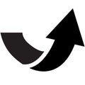 Arrow icon on white background. black arrow sign. flat style Royalty Free Stock Photo