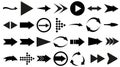 Arrow icons set. Arrow collection. Simple arrow big set. Vector illustration Royalty Free Stock Photo