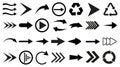 Arrow icons set. Arrow collection. Simple arrow big set. Vector illustration Royalty Free Stock Photo