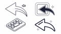 Arrow icons set, direction and navigation symbols for UI vector design Generative AI