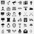 Arrow icons set, simple style Royalty Free Stock Photo