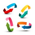 Arrow Icons. Vector Colorful Arrows Symbols Royalty Free Stock Photo