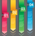 Arrow infographic concept. Vector template with 4 options Royalty Free Stock Photo