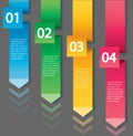 Arrow infographic concept. Vector template with 4 options Royalty Free Stock Photo