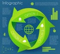 Arrow infographic eco circle