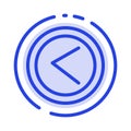 Arrow, Interface, Left, User Blue Dotted Line Line Icon