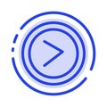 Arrow, Interface, Right, User Blue Dotted Line Line Icon