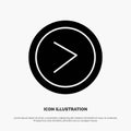 Arrow, Interface, Right, User solid Glyph Icon vector Royalty Free Stock Photo