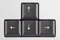 Arrow keys on keyboard Royalty Free Stock Photo