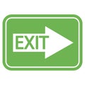 Arrow labeled EXIT. Evacuation sign. Fire exit. A pointer to escape. Stock image Royalty Free Stock Photo