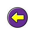 Arrow left button icon