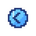 Arrow left button pixelated RGB color ui icon Royalty Free Stock Photo