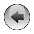 Arrow left glass icon Royalty Free Stock Photo