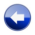 Arrow left icon glossy blue. Royalty Free Stock Photo