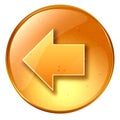 Arrow left icon yellow