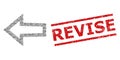 Arrow Left Recursion Mosaic of Arrow Left Items and Distress Revise Seal