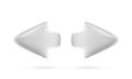 Arrow. Left and right 3d arrows. Next and prev button navigation Royalty Free Stock Photo