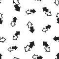 Arrow left and right seamless pattern background. Business concept vector illustration. Forward arrow symbol pattern. Royalty Free Stock Photo