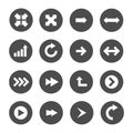 Arrow left right up down icon set for website