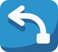 Arrow Left Turn Rounded Square Icon Back Navigation Symbol Illustration Royalty Free Stock Photo