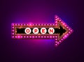 Arrow light neon sign