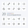20 Arrow Line icon Pack like upload arrow up next pointer
