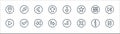 Arrow line icons. linear set. quality vector line set such as pause, cross, right, play, menu, left, down, top right
