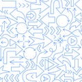 Arrow Line Seamless Pattern Royalty Free Stock Photo