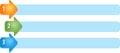 Arrow List Three blank business diagram illustration