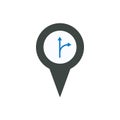 Arrow location marker pin place point pointer icon