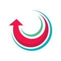 Arrow logo design. Business trend icon. Growth development sign.