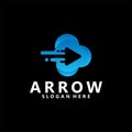 Arrow logo design vector isolated Royalty Free Stock Photo