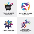 Arrow Logo Set Design Template Collection Royalty Free Stock Photo