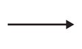 Arrow long, straight right line, black cursor, horizontal element, thick pointer vector icon. Simple illustration