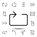 arrow, loop icon. Simple thin line, outline vector element of Arrow icons set for UI and UX, website or mobile application Royalty Free Stock Photo