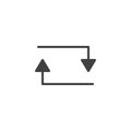 Arrow loop repeat icon vector