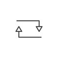 Arrow loop repeat line icon