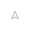 Arrow Navigator Icon Vector in Trendy Outline Style. Navigation Symbol Illustration. Editable Stroke