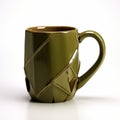 Arrow Olive Green Coffee Mug With Bumpy 3d Model