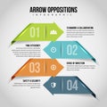 Arrow Oppositions Infographic Royalty Free Stock Photo