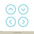 Arrow Outline Icon Logo Template Illustration Design. Vector EPS 10 Royalty Free Stock Photo