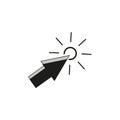 Arrow pointer, mouse cursor. Computer technology concept. Vector illustration. stock image. Royalty Free Stock Photo