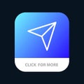 Arrow, Pointer, Up, Next Mobile App Button. Android and IOS Line Version Royalty Free Stock Photo