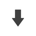 Arrow pointing downwards vector icon