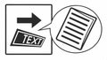 Arrow pointing to document, file transfer vector design Generative AI Royalty Free Stock Photo