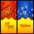 Arrow of Rama in Happy Dussehra festival of India background