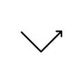 arrow, rebound icon. Simple thin line, outline of Arrows icons for UI and UX, website or mobile application