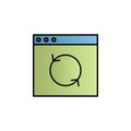 Arrow, reload color gradient vector icon