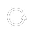 Arrow revert rotate undo replay outline icon. Signs and symbols can be used for web, logo, mobile app, UI, UX Royalty Free Stock Photo