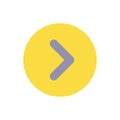 Arrow right button flat color ui icon Royalty Free Stock Photo